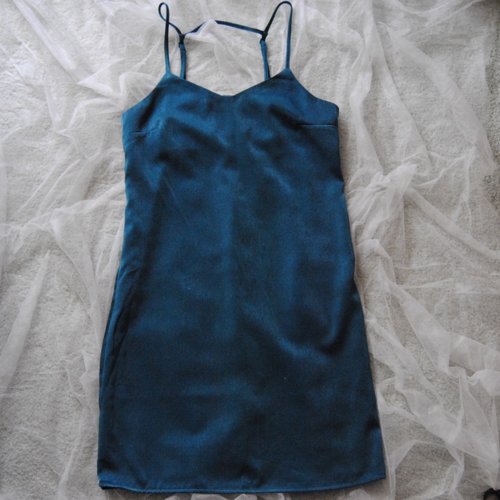 Teal Slip Dress
